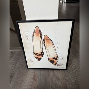 Christian Louboutin Leopard Print Pumps Wall Art - Tan, Black, Brown